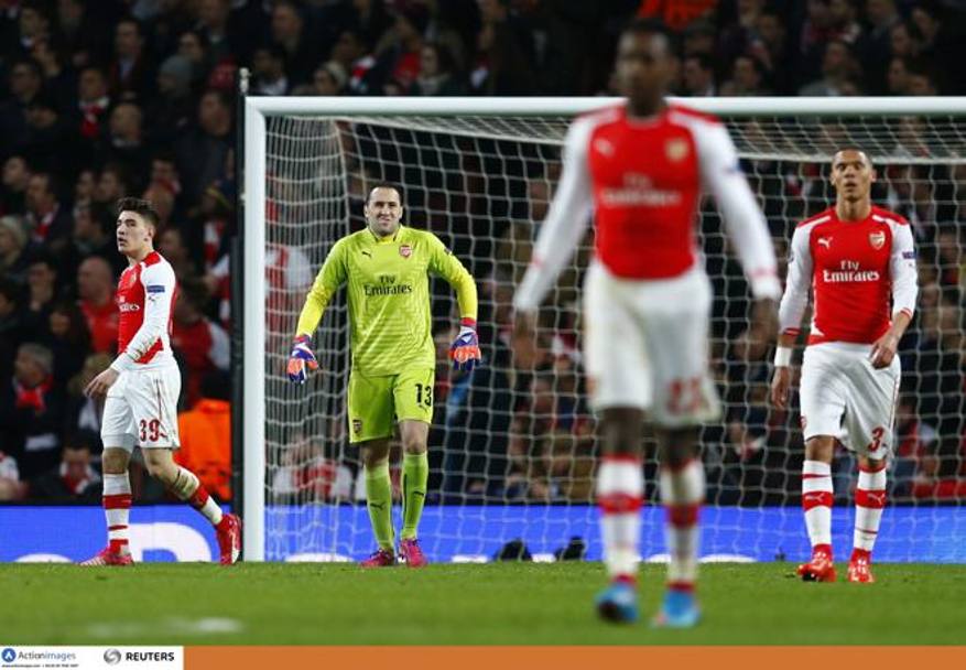 L’Arsenal  un disastro, soprattutto dietro. Reuters